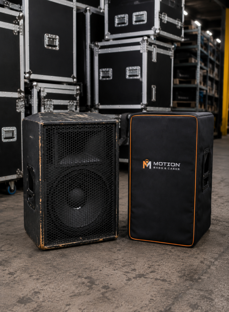 Custom flight case with aluminium extrusion and ball corners