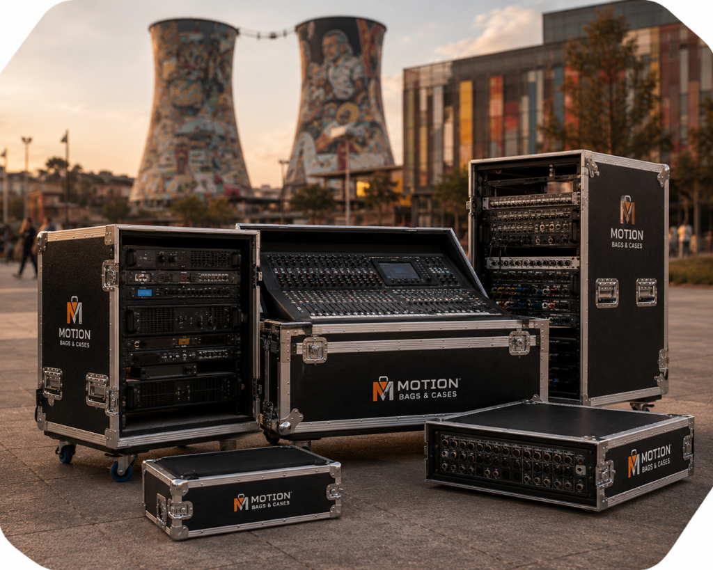 Custom 19-inch rack and mixer case