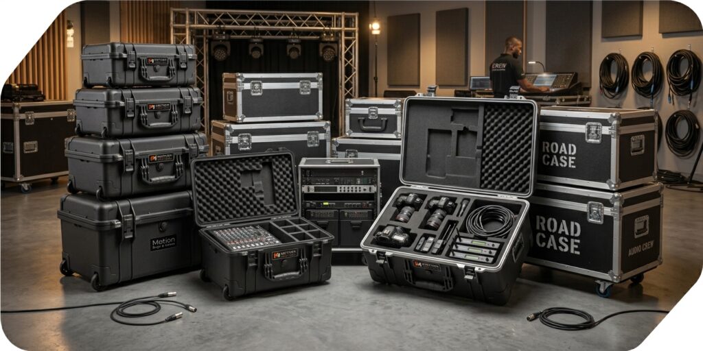 Custom cases built for touring, church, DJ and corporate AV clients in South Africa